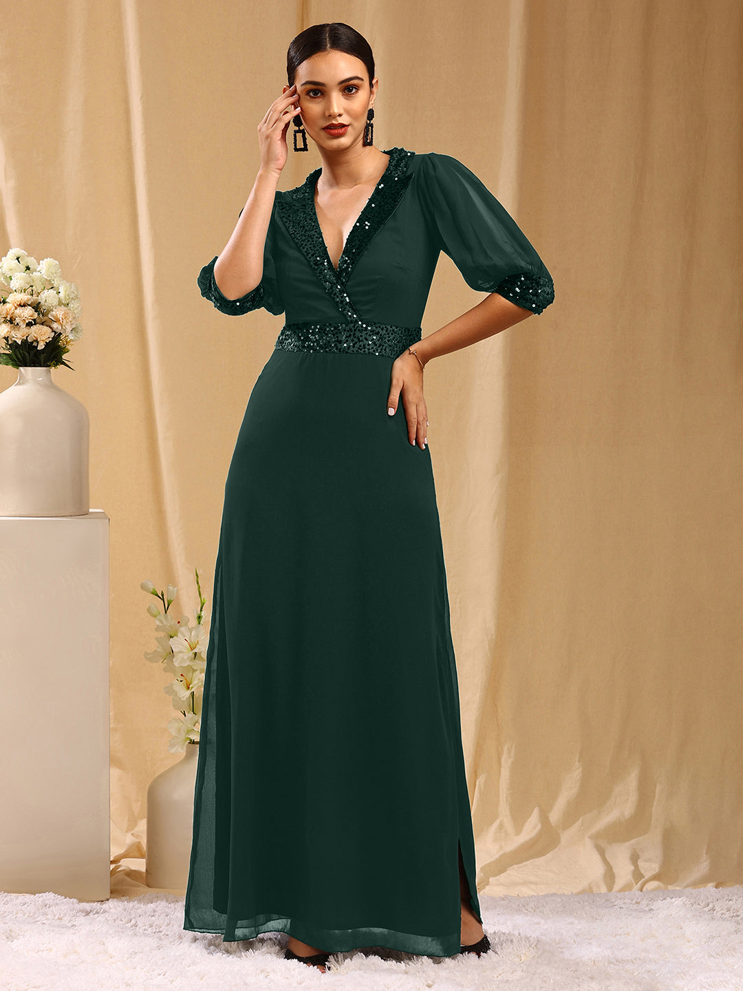 Cynthia Green Maxi Dress – Beginning Boutique