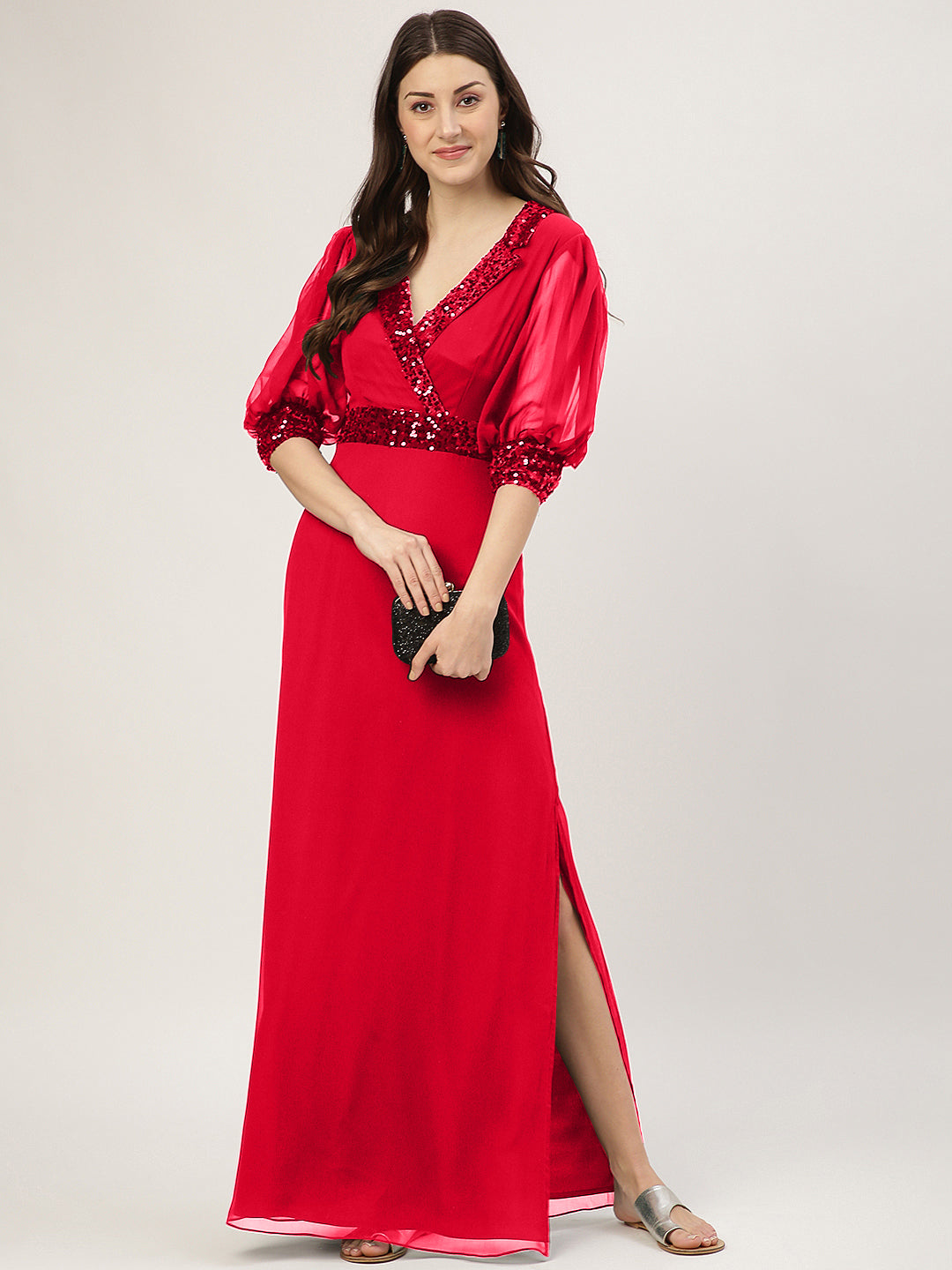 Pransul Fashion Full Sleeves Ladies Designer Long Gown, Packaging Type:  Packet at Rs 1000 in Surat